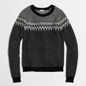 J CREW FACTORY Women's Small Merino Wool Blend Fair Isle Geometric Print…